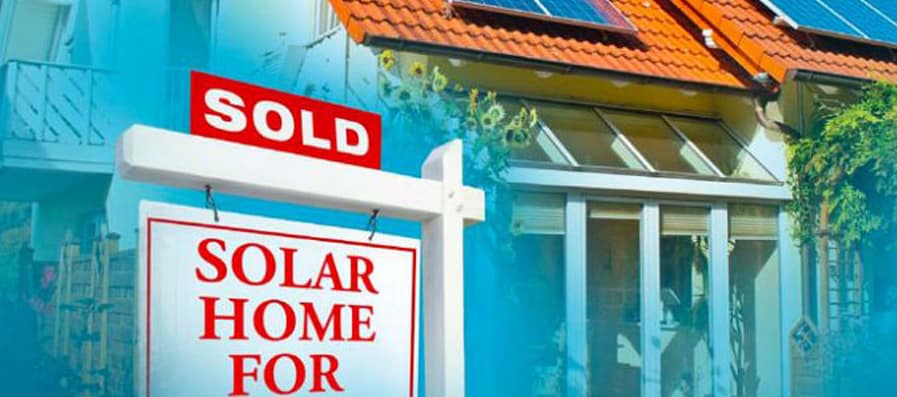 Solar Home For Sale with SOLD sign on it.
