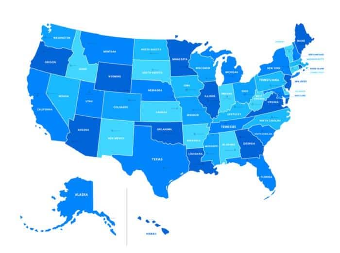 Which states save the most with solar? Map of the United States.