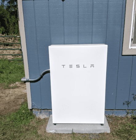 Tesla power battery at a home.