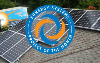 Peninsula Light Gains Solar Momentum. Solar array on a roof by Sunergy Systems.