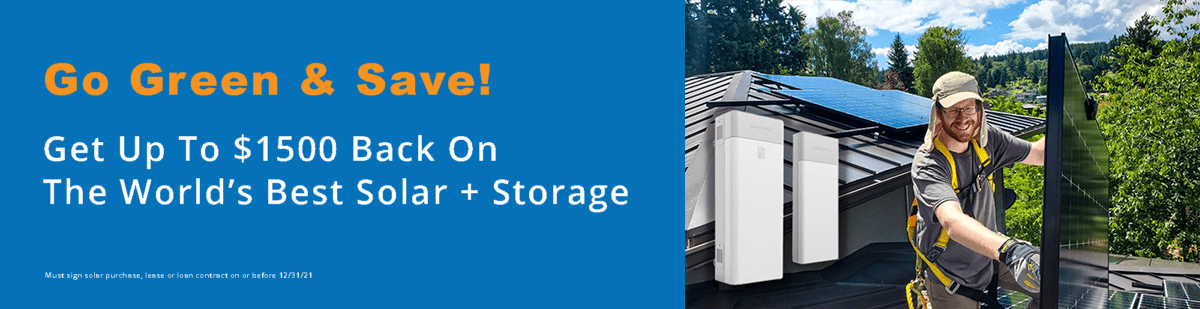 Go Green & Save Rebate Sunergy Installer On Roof
