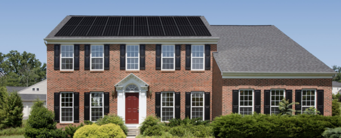 residential home with solar panels