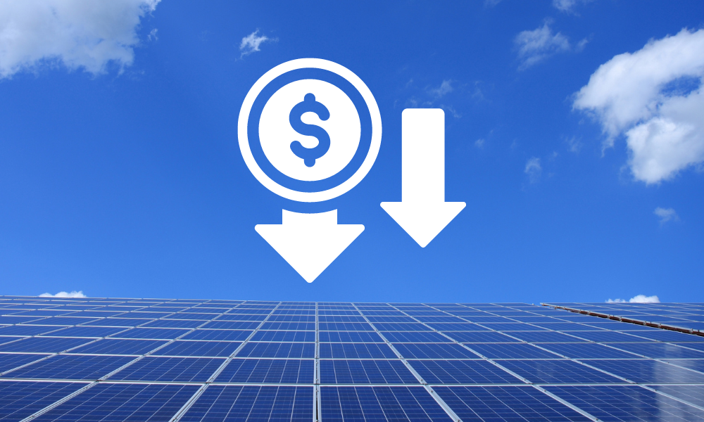 Graph showing three ways to keep utility bills down after going solar