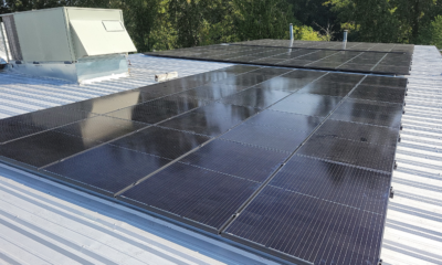 Solar array on a roof