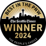 Best in the PNW 2024 Winner badge for Sunergy Systems, awarded by The Seattle Times.