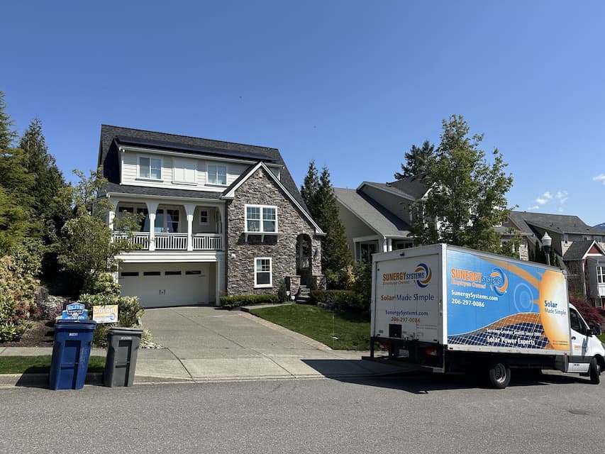 solar company seattle 1 Sunergy Systems home energy storage concept with solar power and battery icon