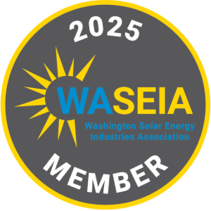 2025 WASEIA Member badge for Sunergy Systems, Washington Solar Energy Industries Association.
