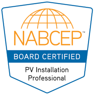 NABCEP Board Certified PV Installation Professional badge for Sunergy Systems.